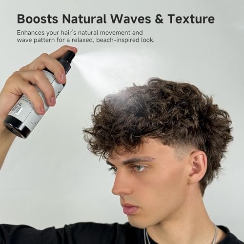 BlackMask Sea Salt Spray for Men – Beach Wave Hair Texture Spray with Natural Matte Finish – Adds Definition, Volume & Texture (7 Fl Oz) - görsel 6
