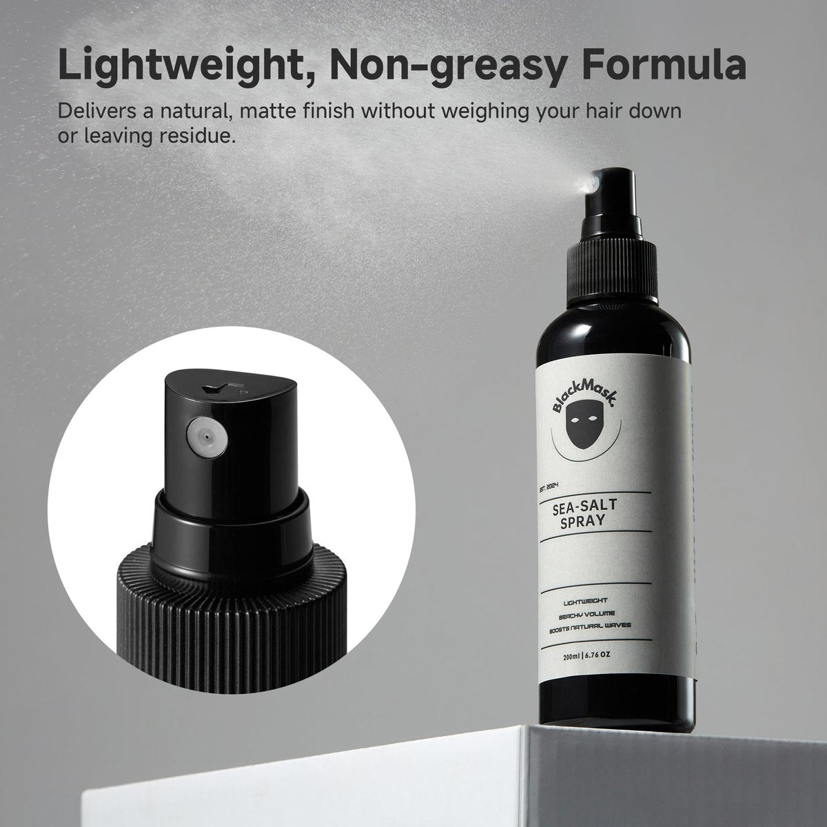 BlackMask Sea Salt Spray for Men – Beach Wave Hair Texture Spray with Natural Matte Finish – Adds Definition, Volume & Texture (7 Fl Oz) - görsel 9
