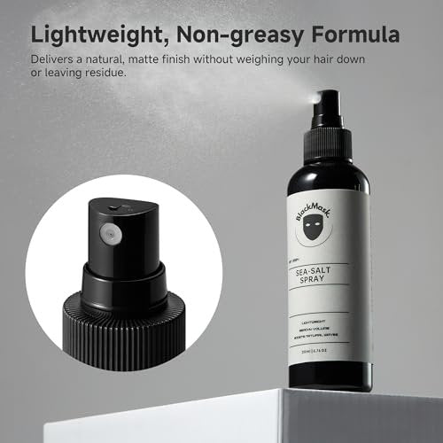 BlackMask Sea Salt Spray for Men – Beach Wave Hair Texture Spray with Natural Matte Finish – Adds Definition, Volume & Texture (7 Fl Oz) - görsel 10