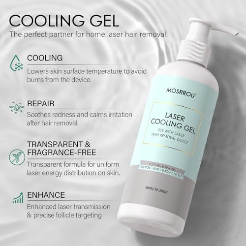 Cooling Gel for Hair Removal Devices – 300g Soothing Conductive Gel with Aloe Vera & Centella Asiatica for Face, Body, Legs, Arms, Underarms – Men & Women - görsel 4