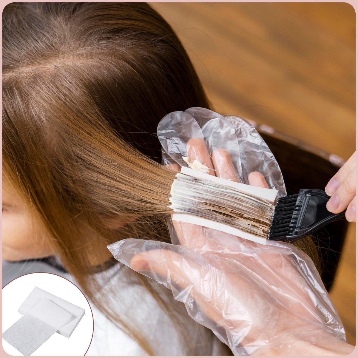 120 Pcs End Papers for Hair Perm - Disposable Salon Perm Paper, High Temperature Resistant Curling Papers for Cold & Hot Perms - görsel 7