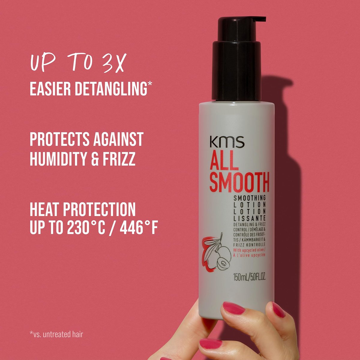 KMS AllSmooth Smoothing Lotion – Lightweight Leave-In for Fine to Thick Hair, 150ml Avelisse