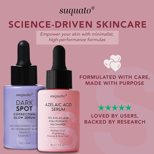 suquato Azelaic Acid Serum - 1 Fl Oz, Face Serum for Acne, Hyperpigmentation & Redness - görsel 8