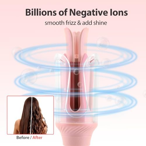 AraSyleon Automatic Curling Iron for Kids & Beginners – Safe Rotation, 12 Temp Settings (210-410°F), Ceramic Negative Ion Hair Curler Avelisse
