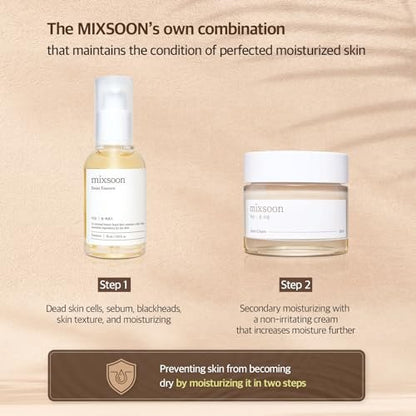 mixsoon Bean Glass Skin Duo: Fermented Bean Essence & Cream for Korean Glass Skin (100ml Total) Avelisse