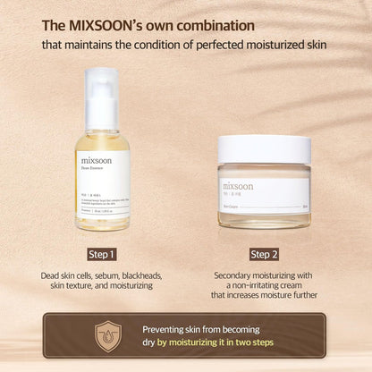 mixsoon Bean Glass Skin Duo: Fermented Bean Essence & Cream for Korean Glass Skin (100ml Total) Avelisse