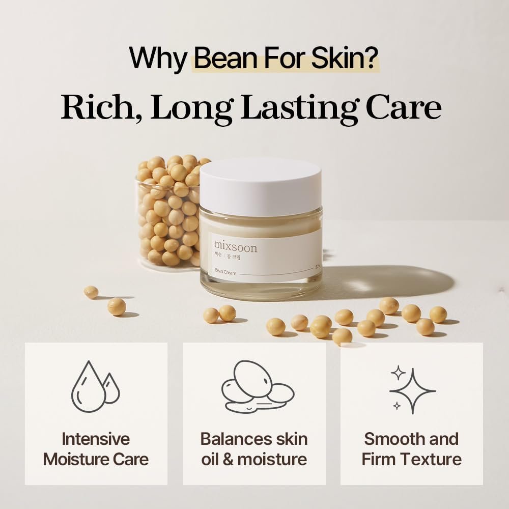 mixsoon Bean Glass Skin Duo: Fermented Bean Essence & Cream for Korean Glass Skin (100ml Total) Avelisse