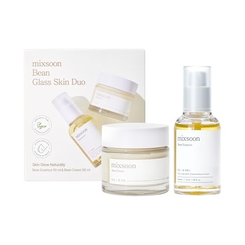 mixsoon Bean Glass Skin Duo: Fermented Bean Essence & Cream for Korean Glass Skin (100ml Total) Avelisse