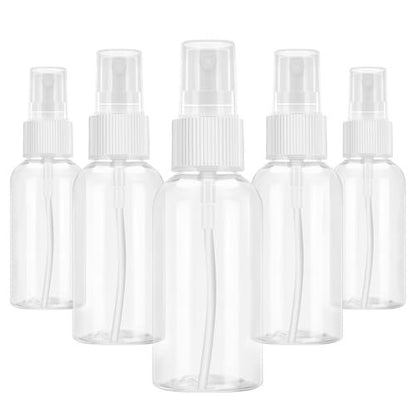 Xfbaozxy 5 Pack Spray Bottle, 50ml Small Spray Bottle, Fine Mist Empty Travel Bottles, Reusable Plastic Mini Travel Bottle For Liquid Cosmetic for Personal Care, Cleaning
