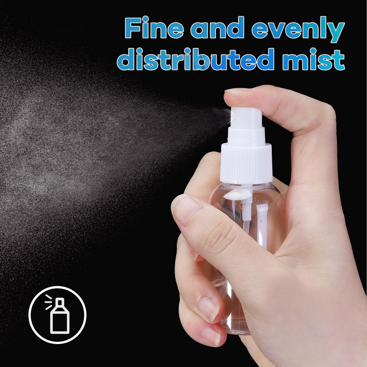 Xfbaozxy 5 Pack Spray Bottle, 50ml Small Spray Bottle, Fine Mist Empty Travel Bottles, Reusable Plastic Mini Travel Bottle For Liquid Cosmetic for Personal Care, Cleaning - görsel 7