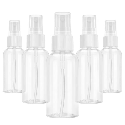 Xfbaozxy 5 Pack Spray Bottle, 50ml Small Spray Bottle, Fine Mist Empty Travel Bottles, Reusable Plastic Mini Travel Bottle For Liquid Cosmetic for Personal Care, Cleaning