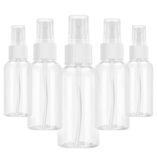 Xfbaozxy 5 Pack Spray Bottle, 50ml Small Spray Bottle, Fine Mist Empty Travel Bottles, Reusable Plastic Mini Travel Bottle For Liquid Cosmetic for Personal Care, Cleaning