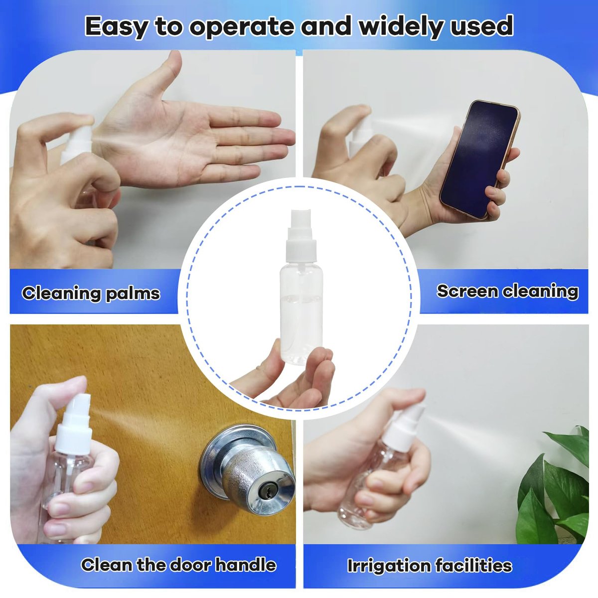 Xfbaozxy 5 Pack Spray Bottle, 50ml Small Spray Bottle, Fine Mist Empty Travel Bottles, Reusable Plastic Mini Travel Bottle For Liquid Cosmetic for Personal Care, Cleaning - görsel 11