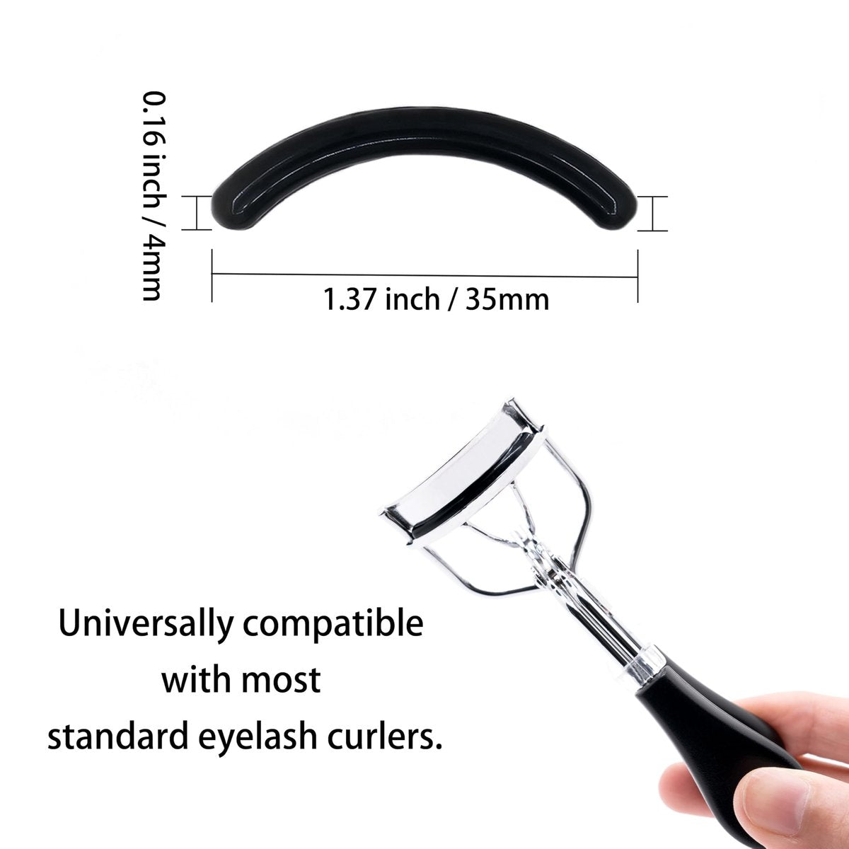 i-Laesh Eyelash Curler Refills - Premium Silicone Pads for Shiseido, Tweezerman & Universal Fit Curlers - 24PC, Ultra-Soft & Pinch-Free Curl - görsel 3