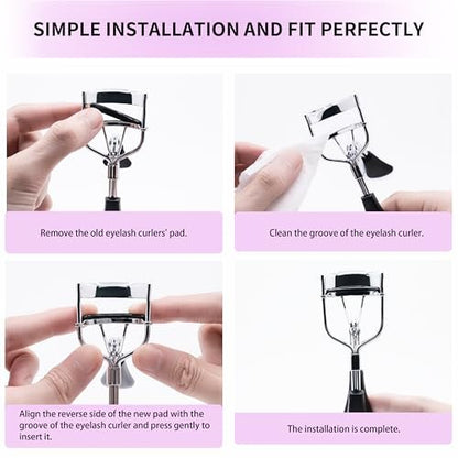 i-Laesh Eyelash Curler Refills - Premium Silicone Pads for Shiseido, Tweezerman & Universal Fit Curlers - 24PC, Ultra-Soft & Pinch-Free Curl