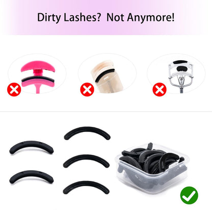 i-Laesh Eyelash Curler Refills - Premium Silicone Pads for Shiseido, Tweezerman & Universal Fit Curlers - 24PC, Ultra-Soft & Pinch-Free Curl