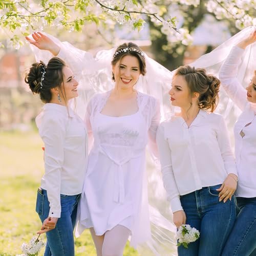 MBAIYO 2-Pack Pearl Flower Girl Headband - Adjustable Wedding Headpiece for Girls and Women, White - görsel 10