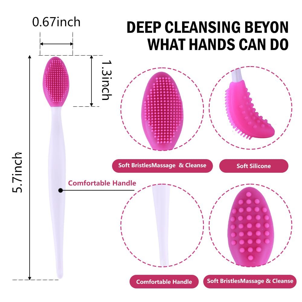 12-Piece Silicone Pore Scrub Brush Set – Face Cleansing & Lip Exfoliator for Blackhead Removal - görsel 13