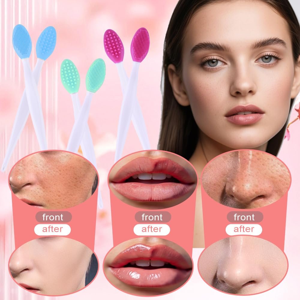 12-Piece Silicone Pore Scrub Brush Set – Face Cleansing & Lip Exfoliator for Blackhead Removal - görsel 11
