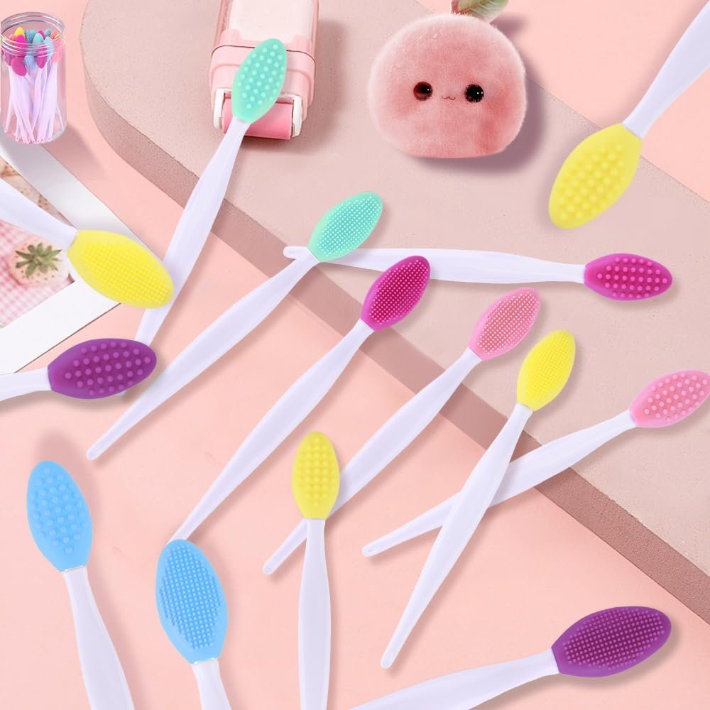 12-Piece Silicone Pore Scrub Brush Set – Face Cleansing & Lip Exfoliator for Blackhead Removal - görsel 15