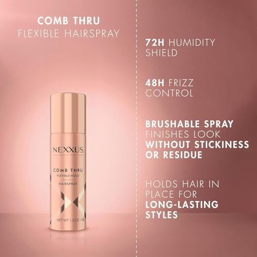 Nexxus Comb Thru Finishing Mist Hair Spray - Lightweight Volume Spray, 1.5 oz (Pack of 3) Avelisse