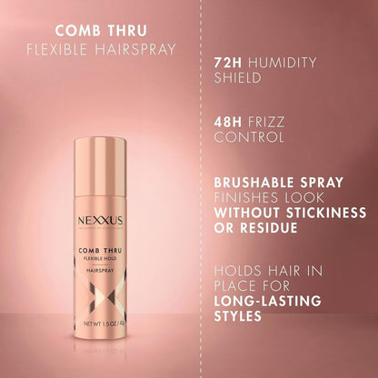 Nexxus Comb Thru Finishing Mist Hair Spray - Lightweight Volume Spray, 1.5 oz (Pack of 3) Avelisse