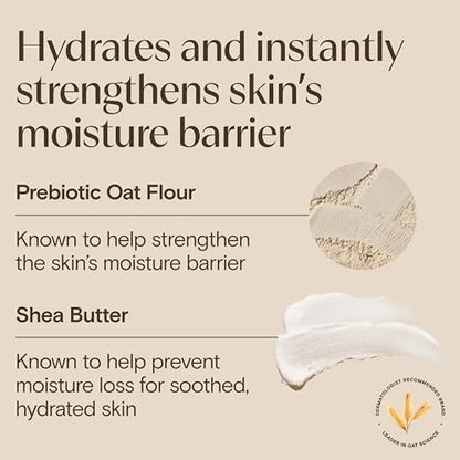 Aveeno Daily Moisturizing Cream with Prebiotic Oat & Shea Butter – 48-Hour Hydration for Normal to Dry, Sensitive Skin, Fragrance Free & Non-Comedogenic, 7.5 oz