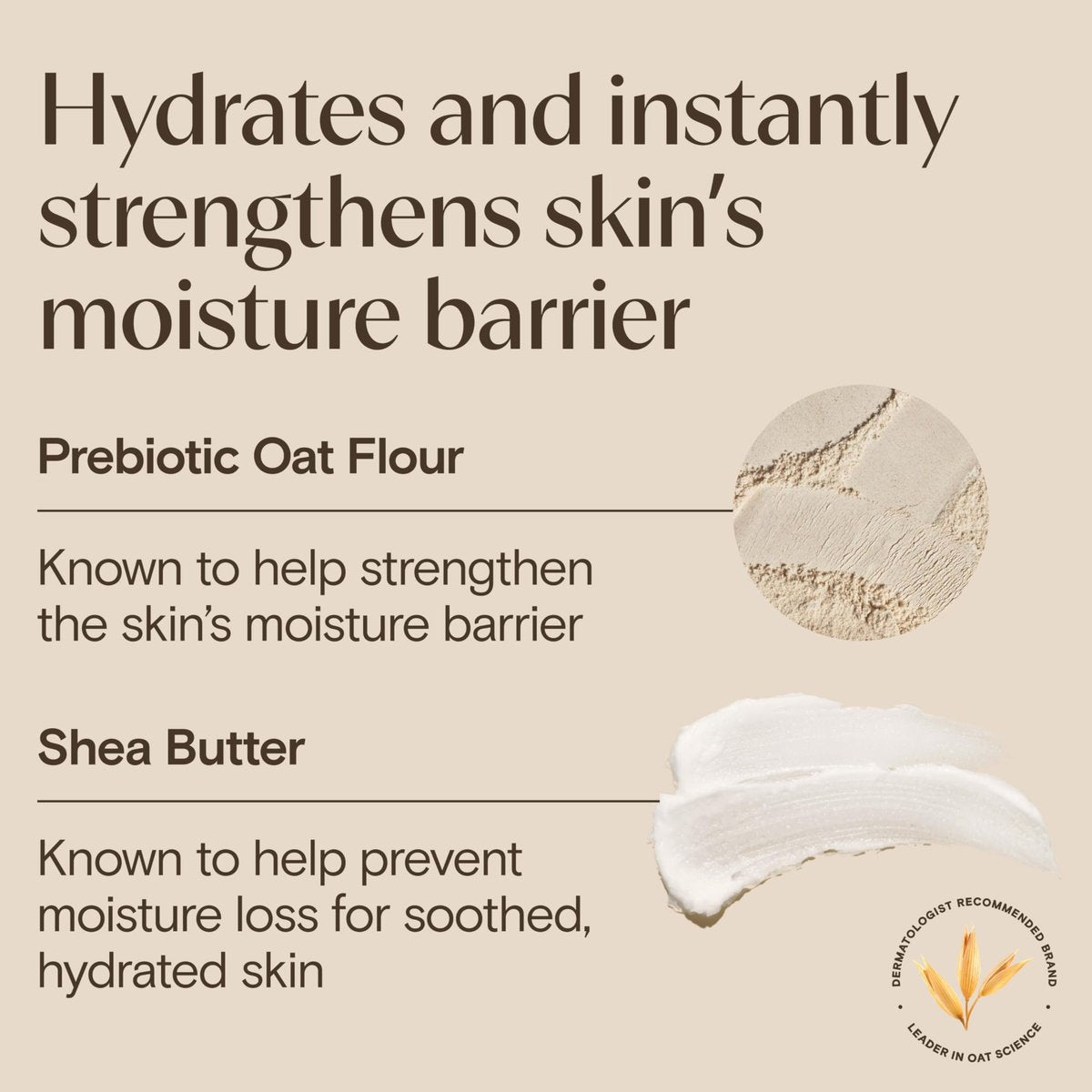 Aveeno Daily Moisturizing Cream with Prebiotic Oat & Shea Butter – 48-Hour Hydration for Normal to Dry, Sensitive Skin, Fragrance Free & Non-Comedogenic, 7.5 oz - görsel 5