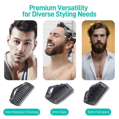 CERCGVEL 1/3/5mm Guide Combs Compatible with Philips Norelco OneBlade Shaver - Precision Trimmer Guards Kit for Face and Body