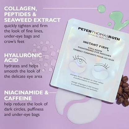 Peter Thomas Roth Instant FIRMx Collagen Tightening Eye Patches - Firming Under-Eye Bags and Wrinkles - 8 Count Avelisse
