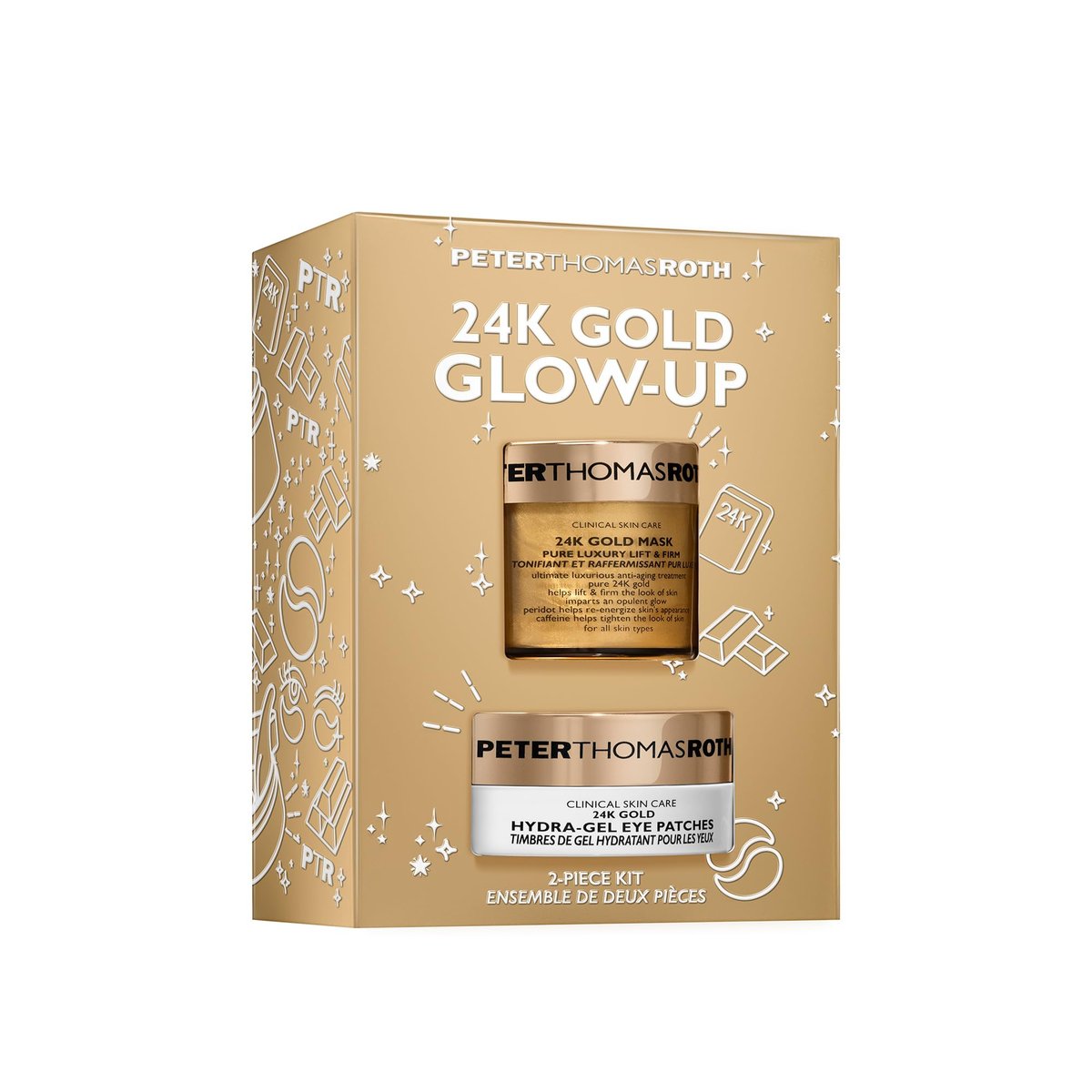 Peter Thomas Roth 24K Gold Glow-Up 2-Piece Kit – Luxury Skincare Set for Radiant Skin Avelisse