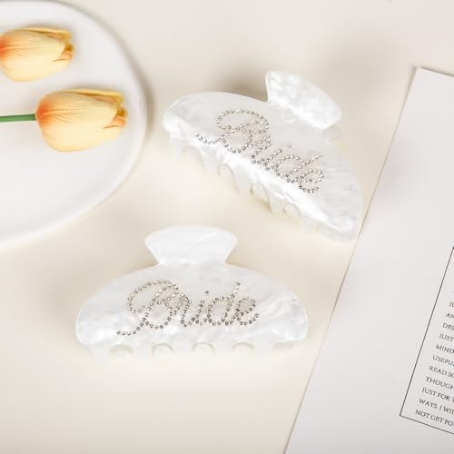 Bride Hair Claw Clip – Perfect Wedding Hair Accessory, Bachelorette Party Gifts & Bridal Shower Presents - görsel 10