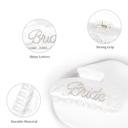 Bride Hair Claw Clip – Perfect Wedding Hair Accessory, Bachelorette Party Gifts & Bridal Shower Presents
