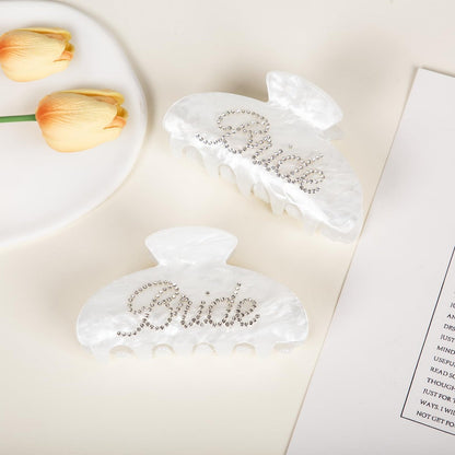 Bride Hair Claw Clip – Perfect Wedding Hair Accessory, Bachelorette Party Gifts & Bridal Shower Presents