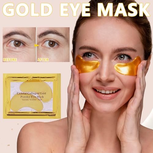 TIRDET 40 Pairs Lip Mask & Eye Mask - 24K Gold Gel Crystal Collagen Under Eye Patches for Puffy Eyes, Bachelorette Party Favors, Bridesmaid Gifts - görsel 6