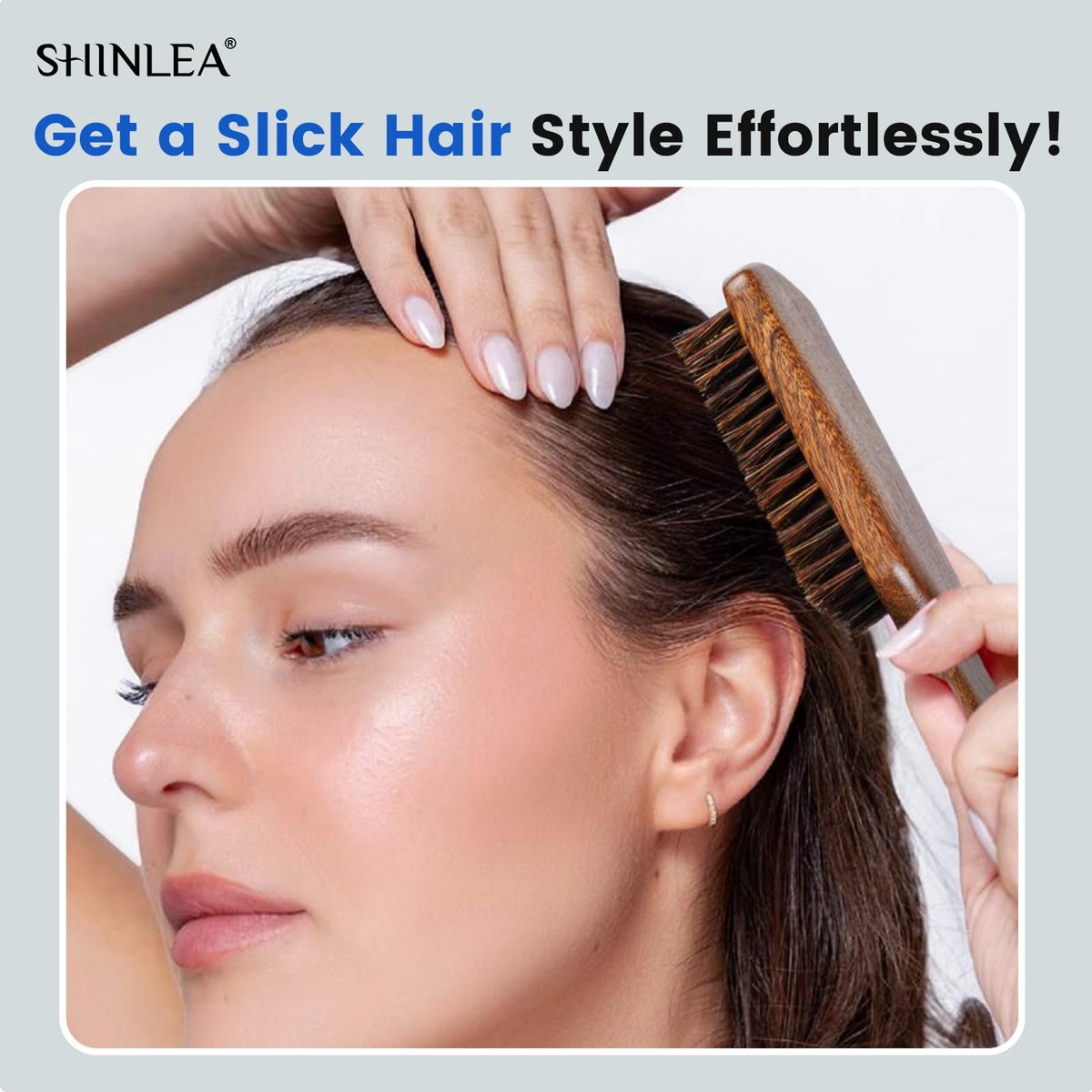 SHINLEA Boar Bristle Hair Brush for Men – Wooden Handle Beard Brush for Grooming & Softening Facial Hair, Slick Back Hair Brush for Thick & Fine Hair, Great Gift Avelisse