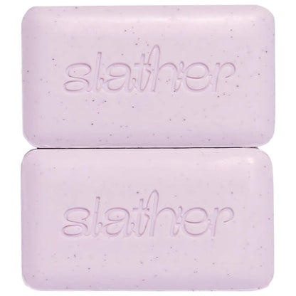 Slather Exfoliating & Smoothing Bar (2 Pack) – Retinol Body Bar for KP, Dry & Textured Skin – Hydrating, Smoothing, Gentle Exfoliation – Safe for Sensitive Skin – Light Lavender Scent Avelisse