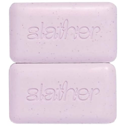 Slather Exfoliating & Smoothing Bar (2 Pack) – Retinol Body Bar for KP, Dry & Textured Skin – Hydrating, Smoothing, Gentle Exfoliation – Safe for Sensitive Skin – Light Lavender Scent Avelisse