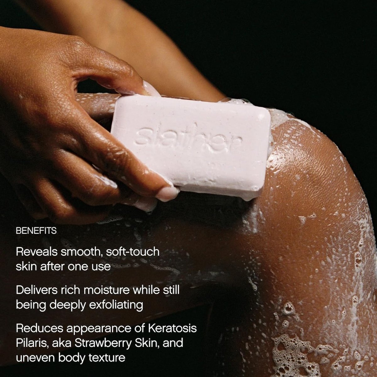 Slather Exfoliating & Smoothing Bar (2 Pack) – Retinol Body Bar for KP, Dry & Textured Skin – Hydrating, Smoothing, Gentle Exfoliation – Safe for Sensitive Skin – Light Lavender Scent Avelisse