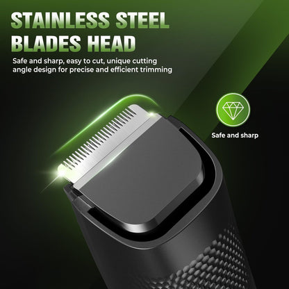 Beard Trimmer for Men: All-in-One Vacuum Mustache Trimmer with Precision Dial, 20 Length Settings, USB-C Rechargeable, Waterproof Wet/Dry Clipper Avelisse