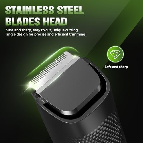 Beard Trimmer for Men: All-in-One Vacuum Mustache Trimmer with Precision Dial, 20 Length Settings, USB-C Rechargeable, Waterproof Wet/Dry Clipper Avelisse