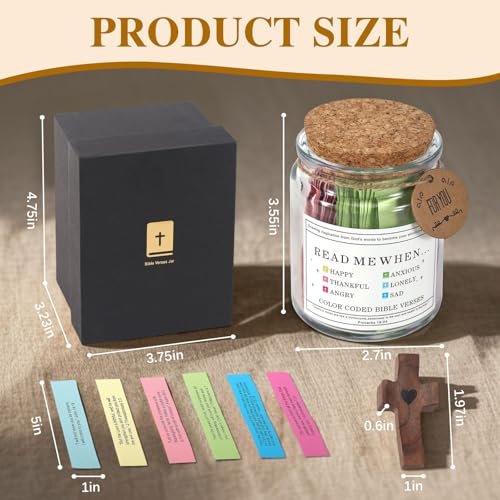 Bible Verse Jar - Christian Gifts for Women and Men, Inspirational Prayer Jar for Birthdays, Graduations, Mother's Day Avelisse