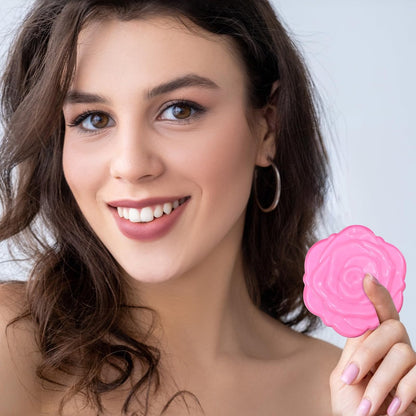 Limbeuuu 40 Pack Compact Mirror Plastic Portable Foldable Rose Flower Shaped Makeup Mirror Hand Bridesmaids Gift for Women Girls Wedding Party
