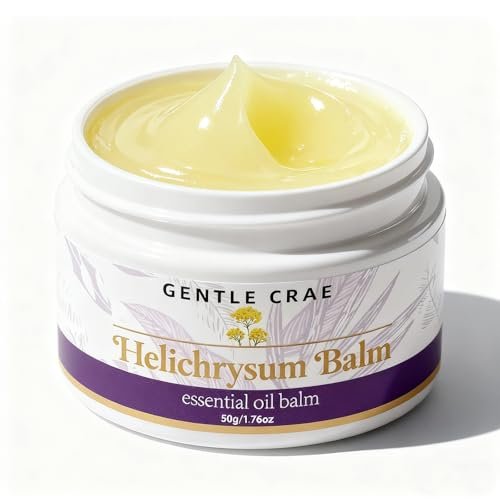 SKSOYT Helichrysum Balm – Moisturizing Essential Oil Salve with Beeswax & Almond Oil for Dry Skin, Stretch Marks, Scars, 1.76 oz - görsel 2