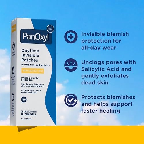 PanOxyl Daytime Invisible Patches with Salicylic Acid – 40 Count, Large & Small, Dermatologist-Recommended for Blemish Management - görsel 4
