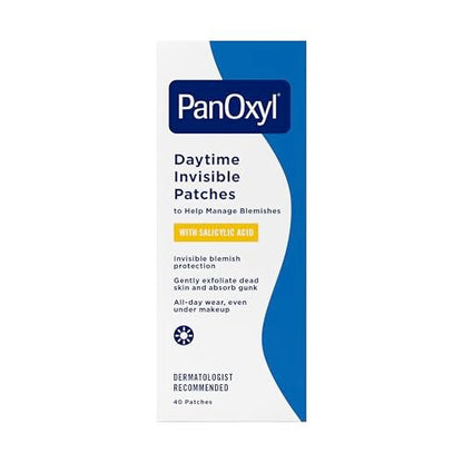 PanOxyl Daytime Invisible Patches with Salicylic Acid – 40 Count, Large & Small, Dermatologist-Recommended for Blemish Management
