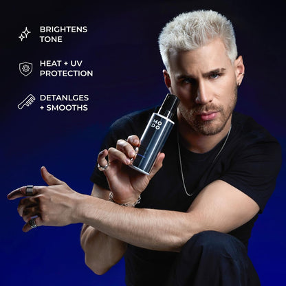 XMONDO Hair Supernova Blonde Brightening Leave-in Conditioning Mist - Purple Toning Spray for Blonde, Silver, and Gray Hair (6.7 oz) Avelisse