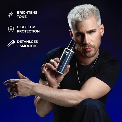 XMONDO Hair Supernova Blonde Brightening Leave-in Conditioning Mist - Purple Toning Spray for Blonde, Silver, and Gray Hair (6.7 oz) Avelisse