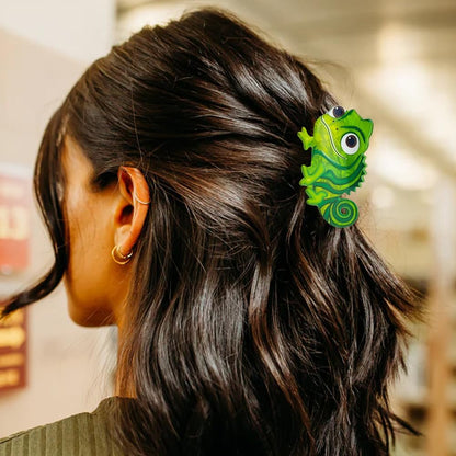 2 Pack Green Lizard Hair Claw Clips - Cute Dinosaur Acetate Hair Barrettes for Women and Girls