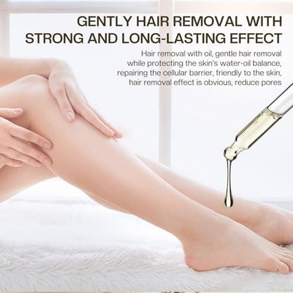 Jtopyrt Cyperus Rotundus Oil for Hair Removal – Reduces Unwanted Hair Growth, Slows Regrowth, Soothes Skin & Shrinks Pores, Suitable for All Skin Types (1.71 Fl Oz)